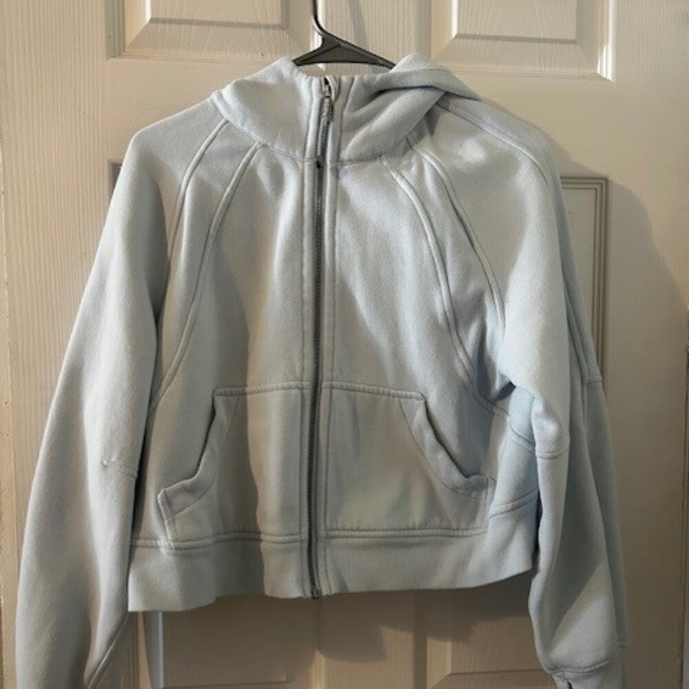 Lululemon light blue zip up hoodie